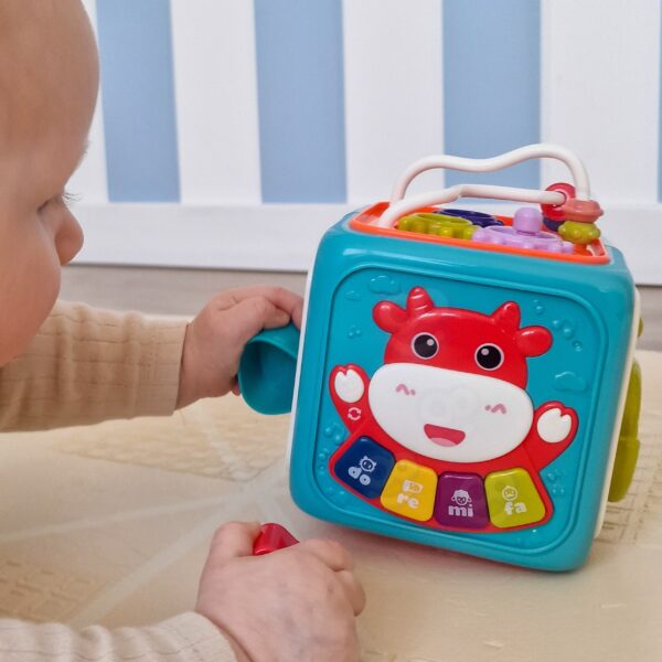WOOPIE BABY Interaktywna Kostka Sensoryczna Edukacyjna Montessori Sorter 6w1 - 003