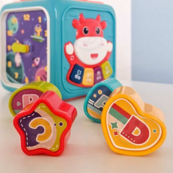 WOOPIE BABY Interaktywna Kostka Sensoryczna Edukacyjna Montessori Sorter 6w1 - 005