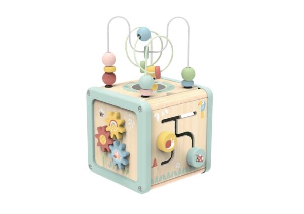 WOOPIE GREEN Drewniana Kostka Aktywności Multifunkcyjna Edukacyjna Sorter - 013