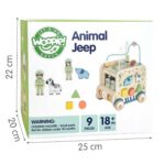WOOPIE GREEN Drewniana Kostka Aktywności Samochód Terenowy Safari FSC - 014