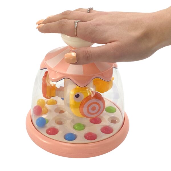 WOOPIE BABY Kolorowe Zwierzątka Różowy Bączek z Kulkami Karuzela - 006