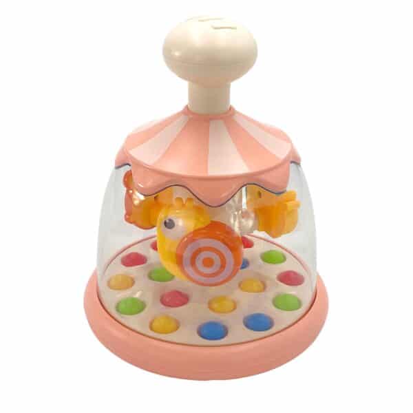WOOPIE BABY Kolorowe Zwierzątka Różowy Bączek z Kulkami Karuzela - 009