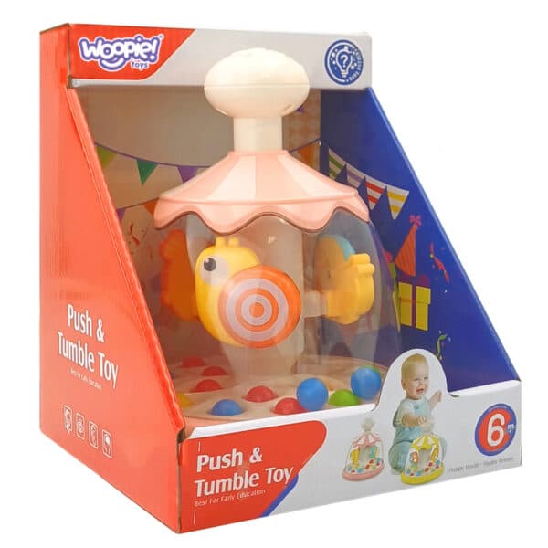 WOOPIE BABY Kolorowe Zwierzątka Różowy Bączek z Kulkami Karuzela - 010
