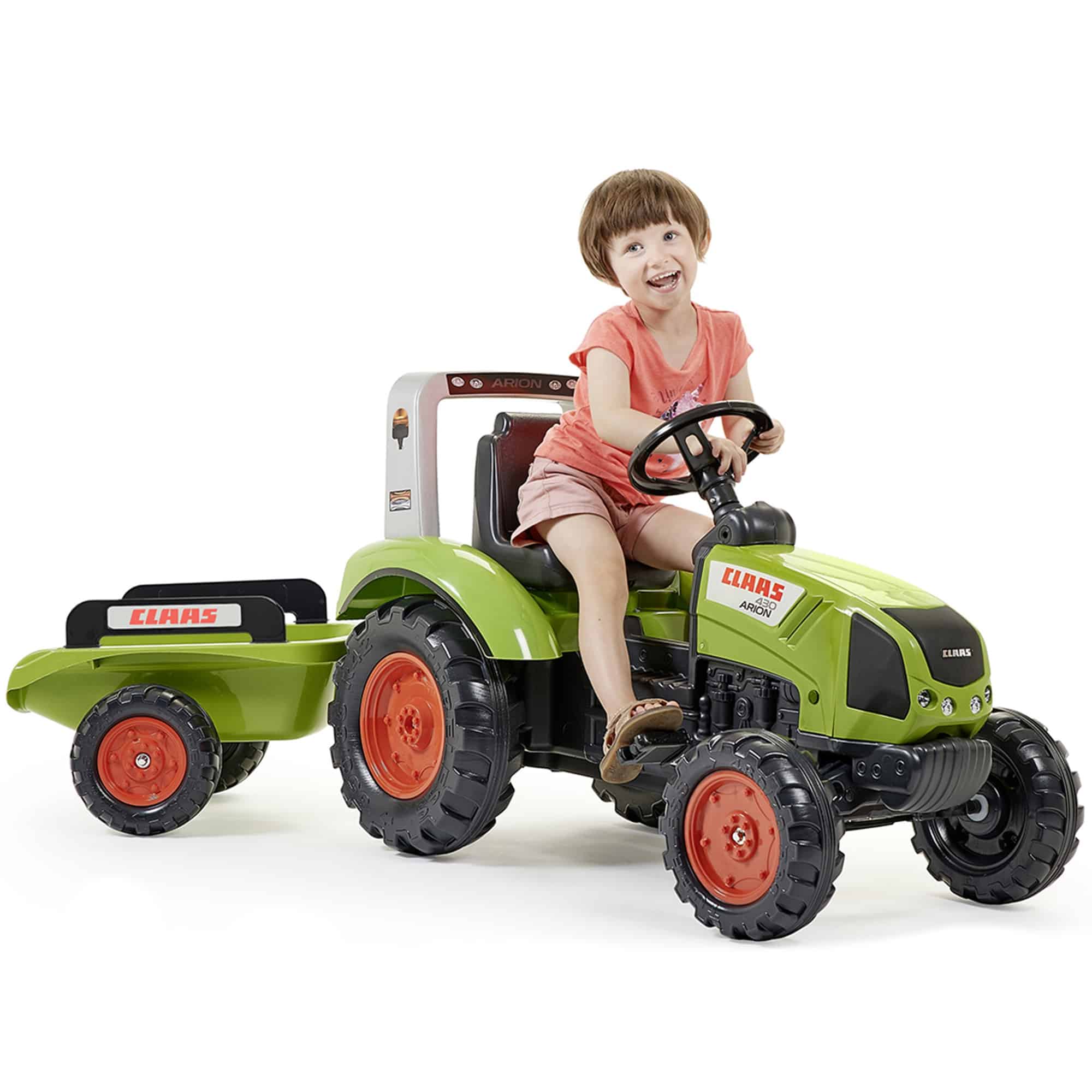 FALK Traktor na Pedały Claas Duży z Przyczepką od 3 lat - 006