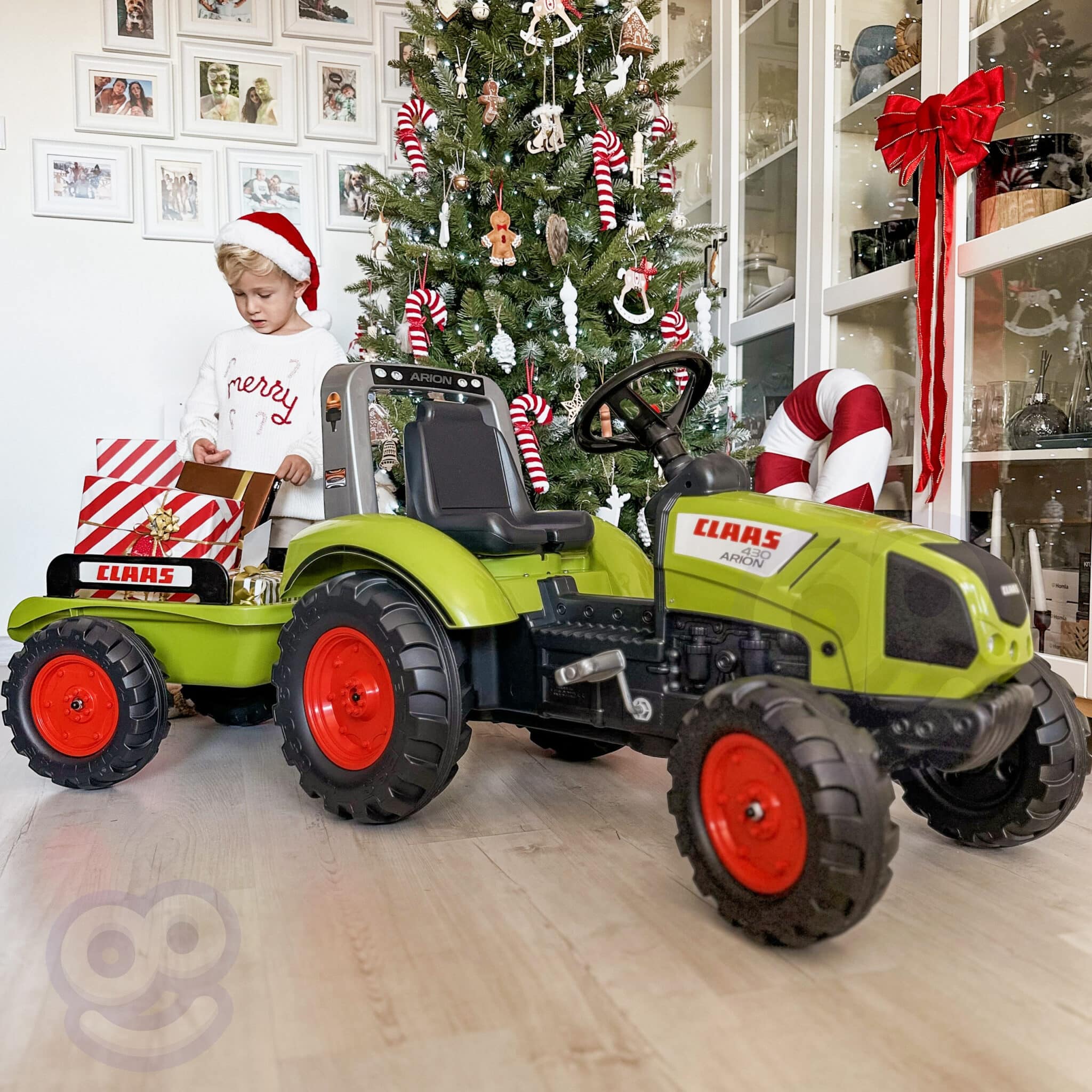 FALK Traktor na Pedały Claas Duży z Przyczepką od 3 lat - 007
