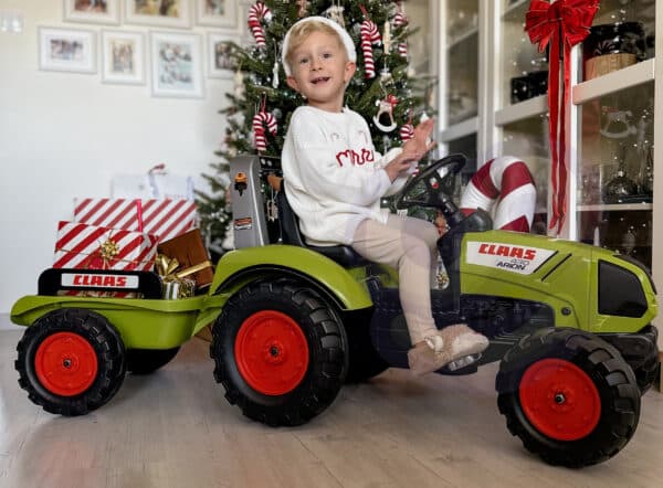 FALK Traktor na Pedały Claas Duży z Przyczepką od 3 lat - 008