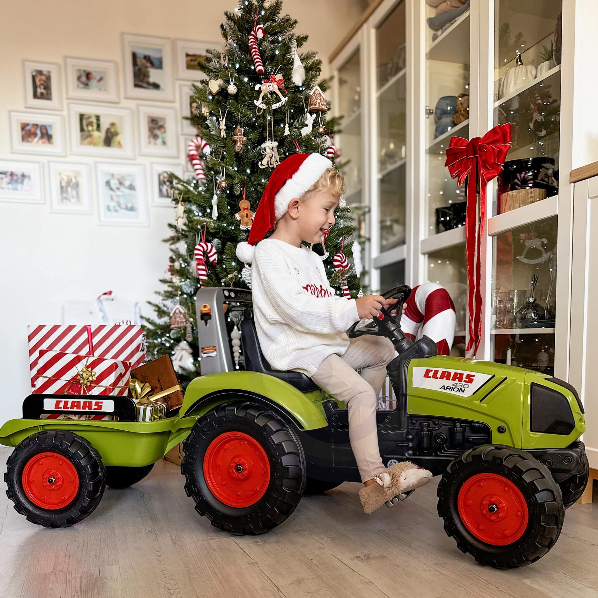 FALK Traktor na Pedały Claas Duży z Przyczepką od 3 lat - 012