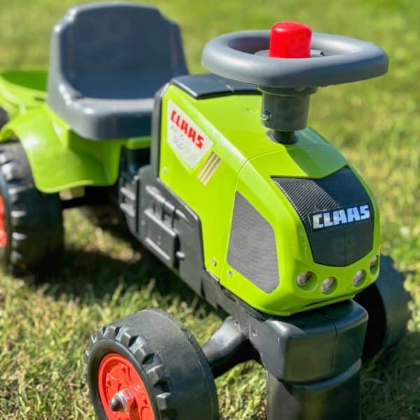 FALK Traktorek Baby Claas Axos 310 Zielony z Przyczepką od 1 roku - 004
