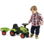 FALK Traktorek Baby Claas Axos 310 Zielony z Przyczepką od 1 roku - 011