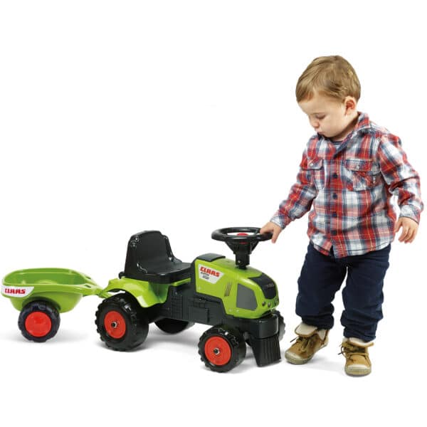 FALK Traktorek Baby Claas Axos 310 Zielony z Przyczepką od 1 roku - 011