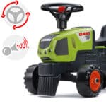 FALK Traktorek Baby Claas Axos 310 Zielony z Przyczepką od 1 roku - 012