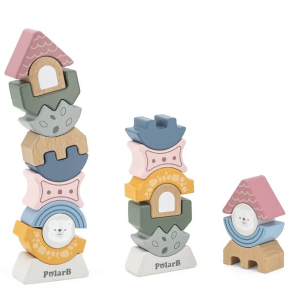 Drewniana wieża balansująca PolarB Montessori - Viga Toys - 004