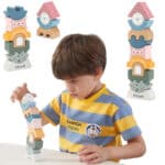 Drewniana wieża balansująca PolarB Montessori - Viga Toys - 008