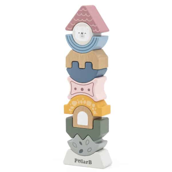 Drewniana wieża balansująca PolarB Montessori - Viga Toys - 009