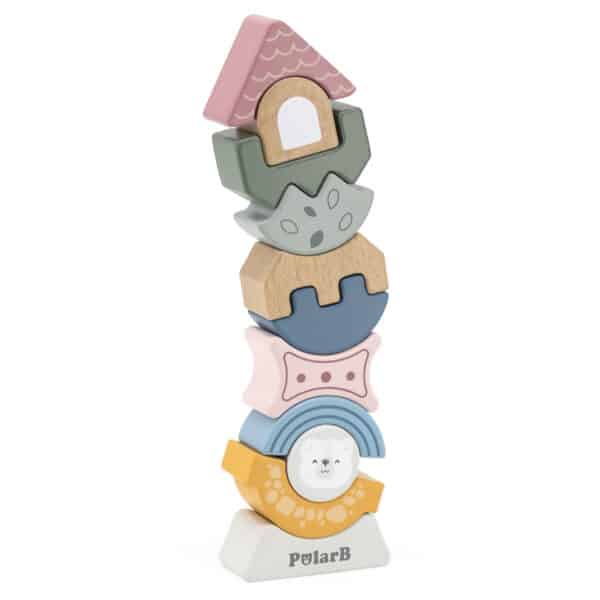 Drewniana wieża balansująca PolarB Montessori - Viga Toys - 011