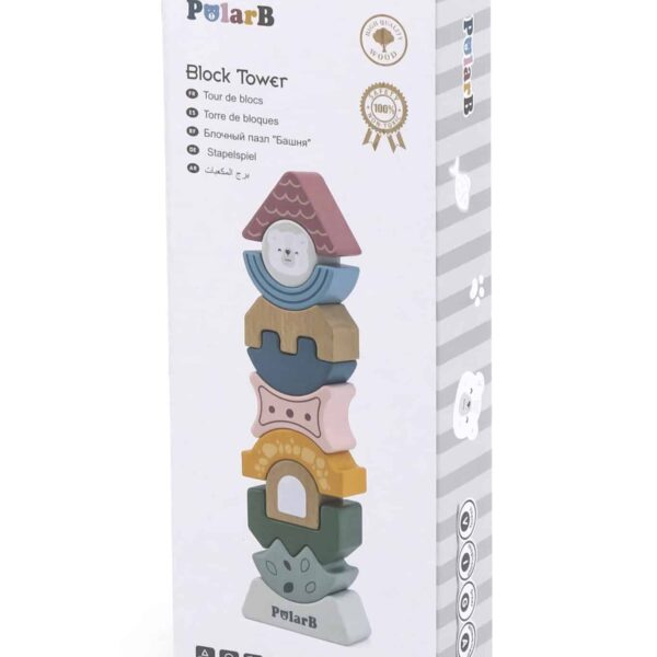 Drewniana wieża balansująca PolarB Montessori - Viga Toys - 012