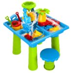 WOOPIE Stolik Wodny 2w1 Piaskownica z Krzesełkiem XL Aquapark 4-Baseny 13 akc. - 005