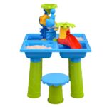 WOOPIE Stolik Wodny 2w1 Piaskownica z Krzesełkiem XL Aquapark 4-Baseny 13 akc. - 009