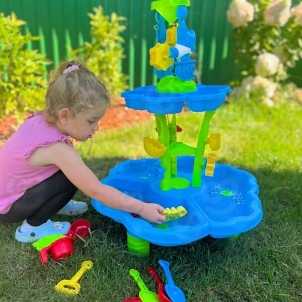 WOOPIE Stolik Wodny 2w1 Piaskownica Fontanna XXL Aquapark z Delfinem - 007