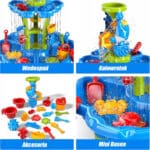 WOOPIE Stolik Wodny 2w1 Piaskownica Fontanna XXL Aquapark z Delfinem - 011