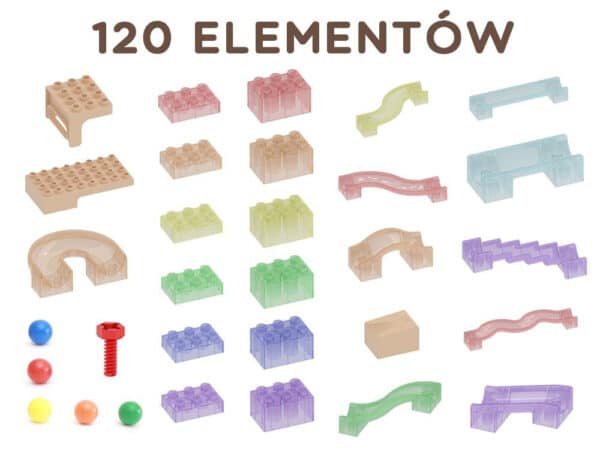 MASTERKIDZ Zestaw Konstrukcyjny Tor dla Piłek Tablica STEM 120elementów - 005