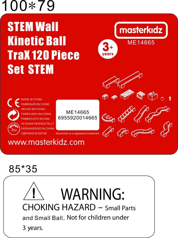 MASTERKIDZ Zestaw Konstrukcyjny Tor dla Piłek Tablica STEM 120elementów - 016