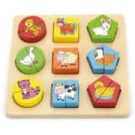 VIGA Puzzle Edukacyjne Drewniane Zwierzęta - 002