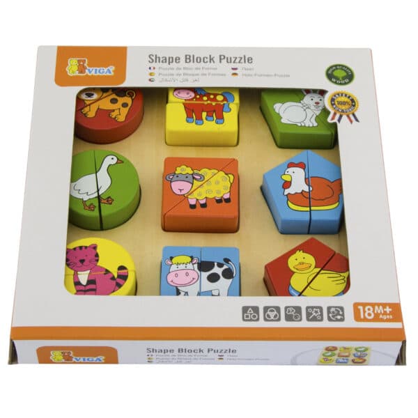 VIGA Puzzle Edukacyjne Drewniane Zwierzęta - 004