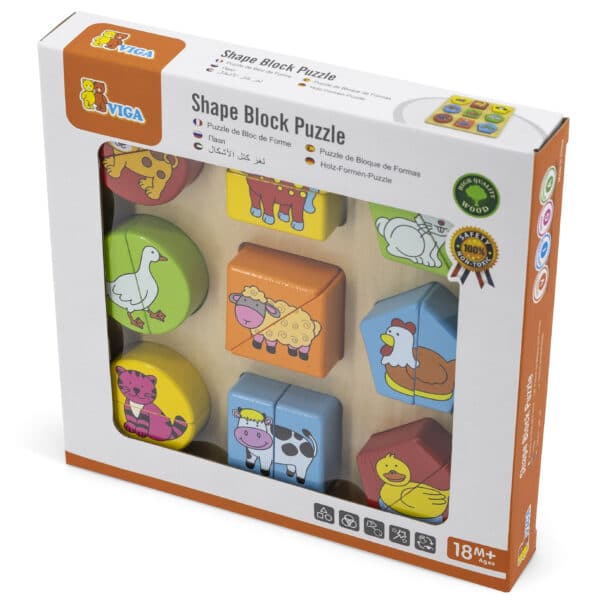 VIGA Puzzle Edukacyjne Drewniane Zwierzęta - 006