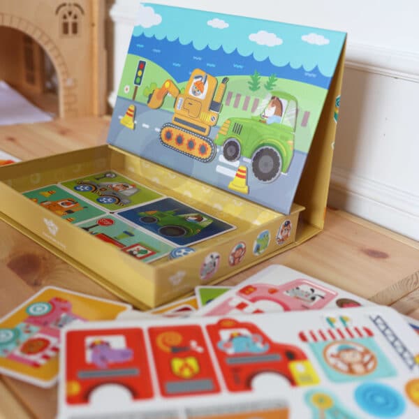 TOOKY TOY Układanka Edukacyjna Montessori Magnetyczne Pudełko dla Dzieci 80 el. - 002