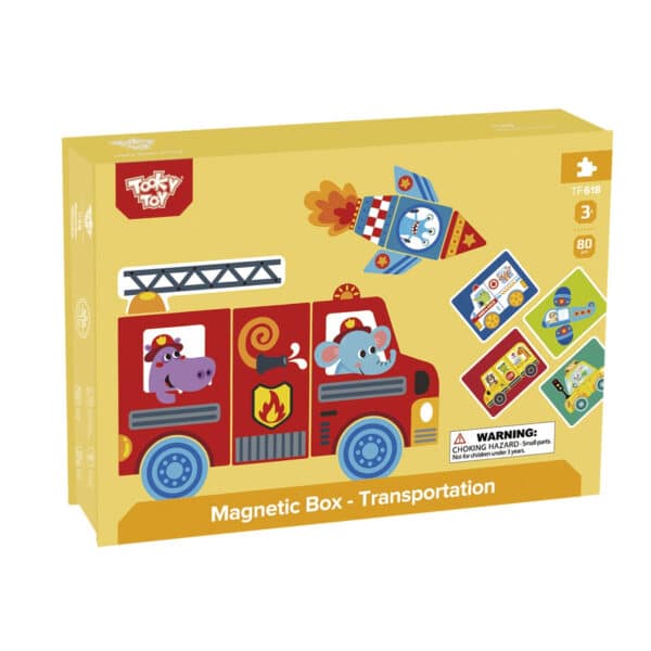 TOOKY TOY Układanka Edukacyjna Montessori Magnetyczne Pudełko dla Dzieci 80 el. - 007