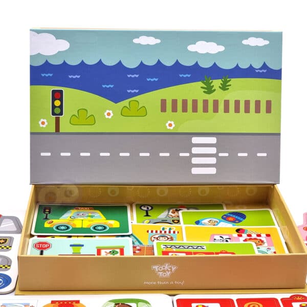 TOOKY TOY Układanka Edukacyjna Montessori Magnetyczne Pudełko dla Dzieci 80 el. - 008