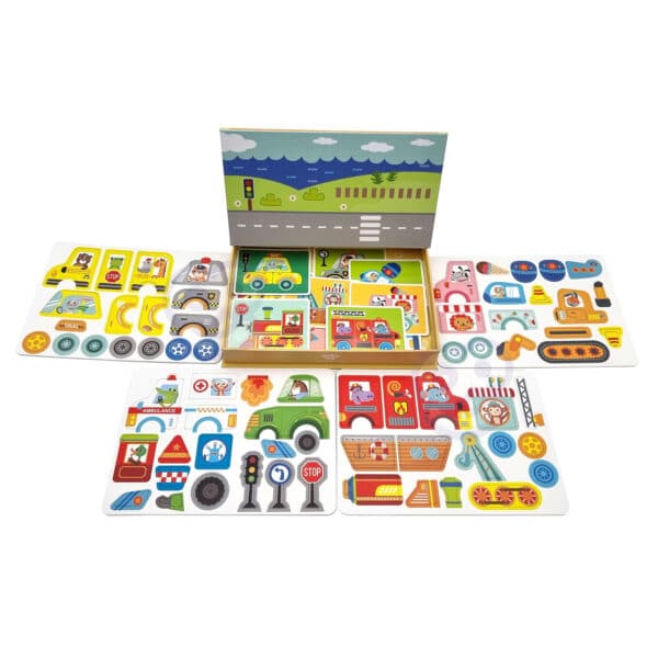 TOOKY TOY Układanka Edukacyjna Montessori Magnetyczne Pudełko dla Dzieci 80 el. - 009