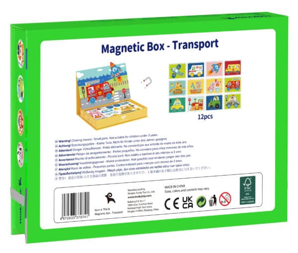 TOOKY TOY Układanka Edukacyjna Montessori Magnetyczne Pudełko dla Dzieci 80 el. - 011