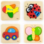 VIGA Pierwsze drewniane Puzzle maluszka Samochód - 003