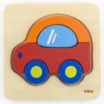 VIGA Pierwsze drewniane Puzzle maluszka Samochód - 004