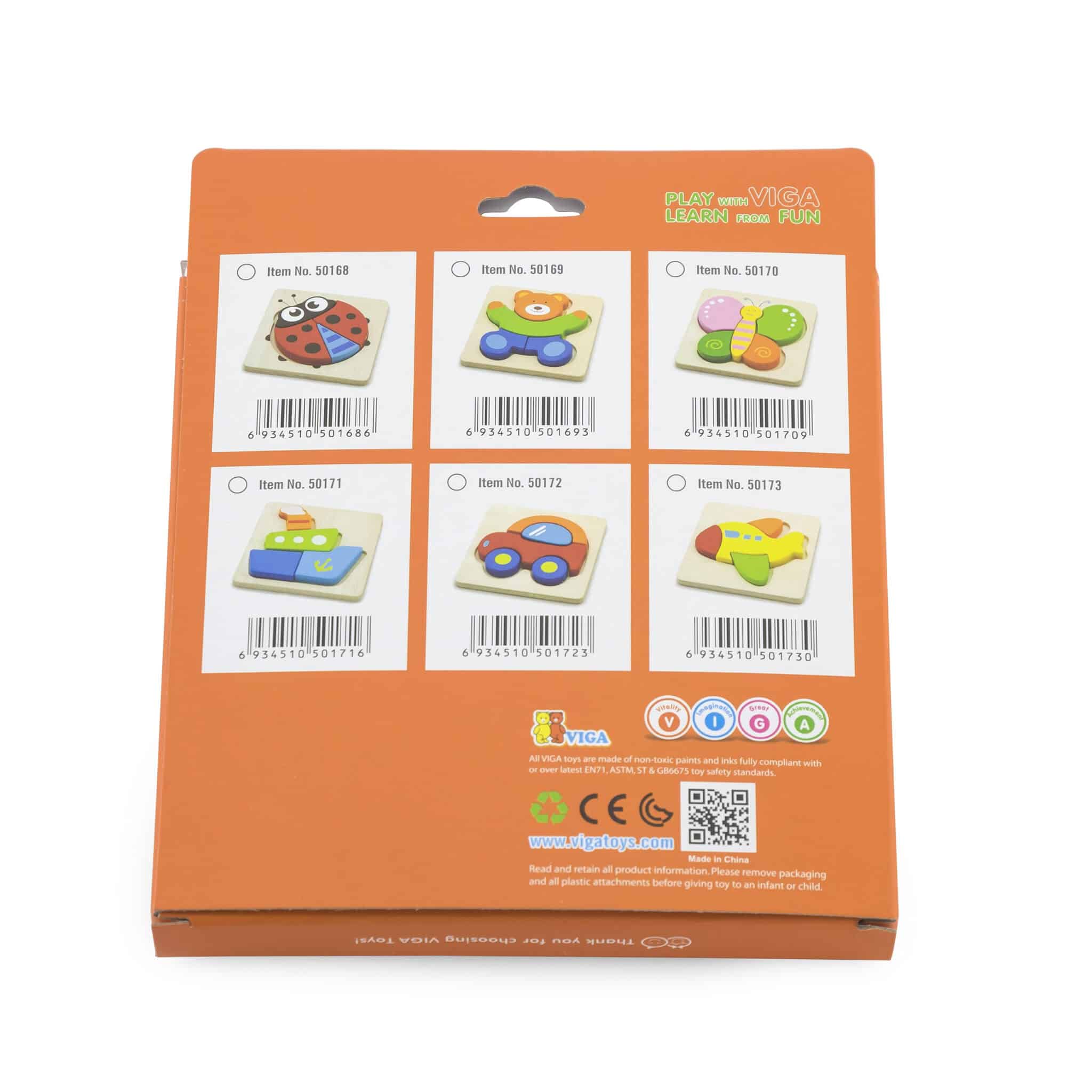 VIGA Pierwsze drewniane Puzzle maluszka Samochód - 006