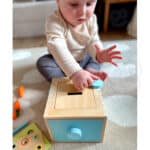 WOOPIE GREEN Drewniana Szuflada Edukacyjna 4w1 Sorter Montessori Gra w Marchewki FSC - 005