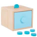 WOOPIE GREEN Drewniana Szuflada Edukacyjna 4w1 Sorter Montessori Gra w Marchewki FSC - 009