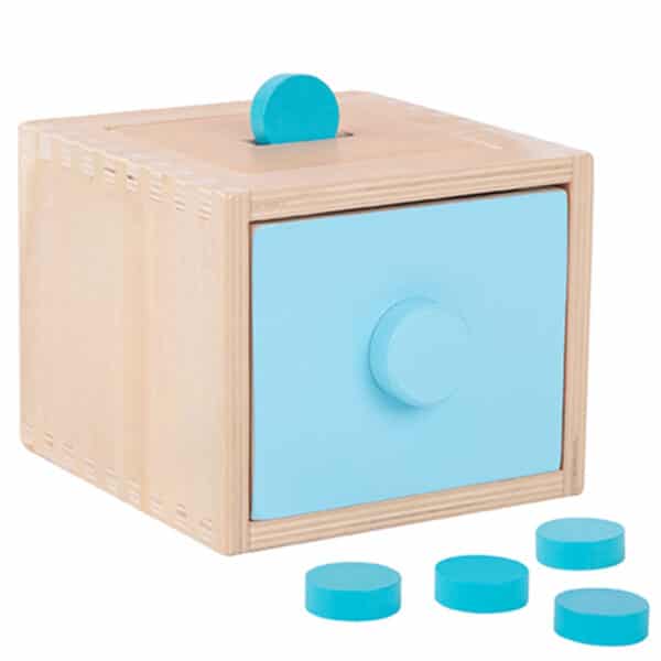 WOOPIE GREEN Drewniana Szuflada Edukacyjna 4w1 Sorter Montessori Gra w Marchewki FSC - 009