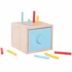 WOOPIE GREEN Drewniana Szuflada Edukacyjna 4w1 Sorter Montessori Gra w Marchewki FSC - 012