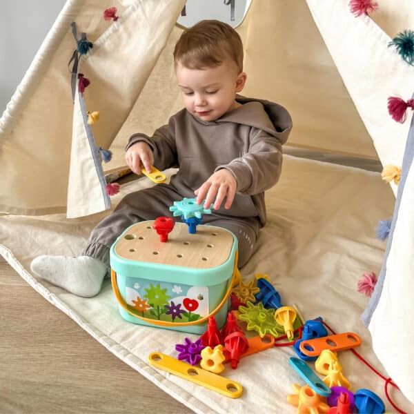 WOOPIE GREEN Konstrukcyjny BOX Motoryczny Montessori 12w1 FSC - 002