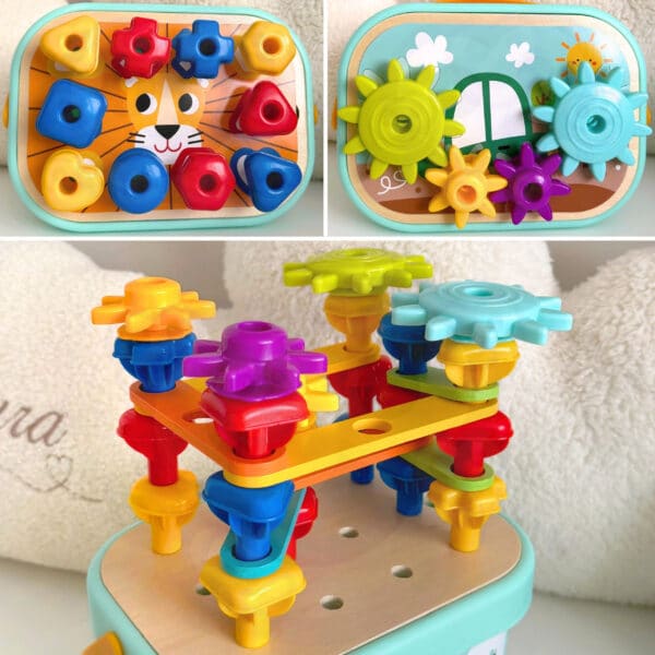 WOOPIE GREEN Konstrukcyjny BOX Motoryczny Montessori 12w1 FSC - 005