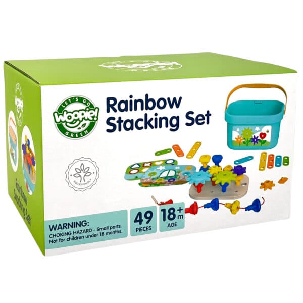 WOOPIE GREEN Konstrukcyjny BOX Motoryczny Montessori 12w1 FSC - 015