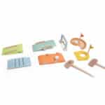 CLASSIC WORLD Drewniany Zestaw do Gry w Golfa Różne Przeszkody - 007