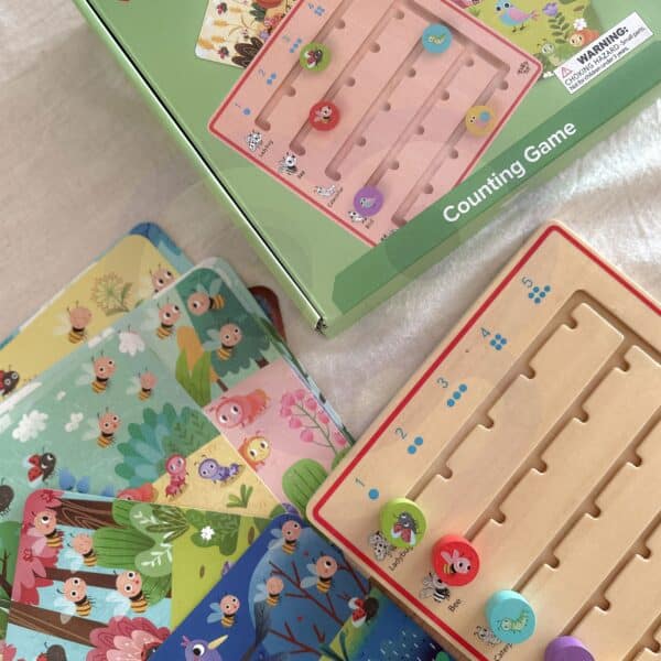 TOOKY TOY Drewniana Gra Nauka Liczenia Zwierzątka - 005