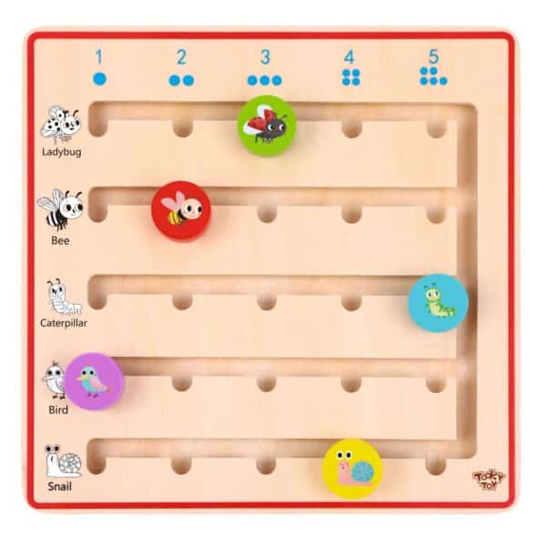 TOOKY TOY Drewniana Gra Nauka Liczenia Zwierzątka - 008