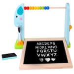 TOOKY TOY Duża Drewniana Tablica Dwustronna Magnetyczna+ Kredowa - 003