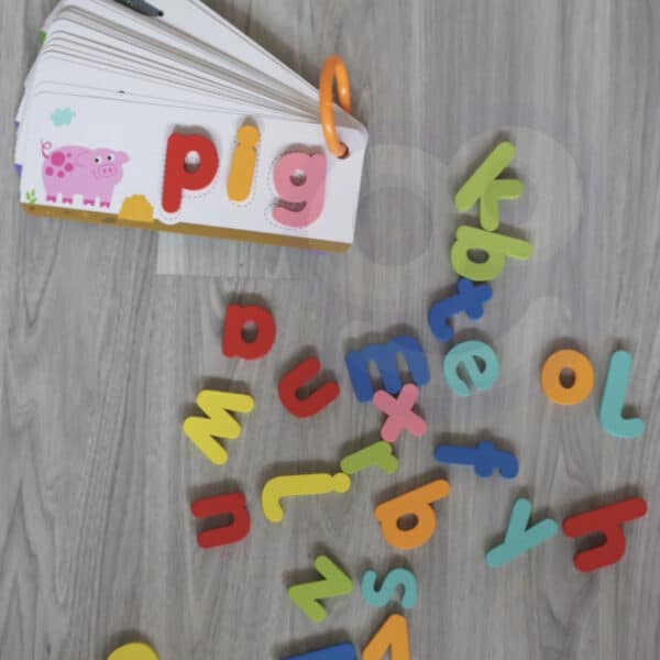 TOOKY TOY Puzzle Alfabet Montessori Nauka Literek Słów Zwierzątka 57 el. - 002