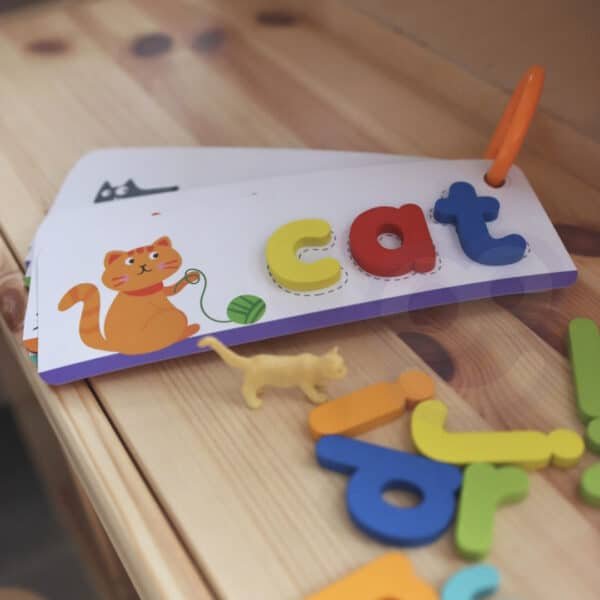 TOOKY TOY Puzzle Alfabet Montessori Nauka Literek Słów Zwierzątka 57 el. - 004